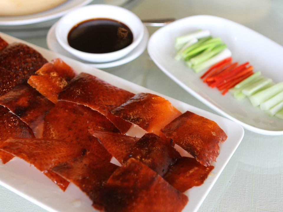 Pato laqueado a la pekinesa (Peking duck)